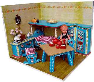 Fast vollst�ndige Stube aus den 60er Jahren