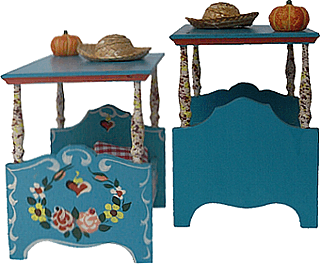 60er Jahre Himmelbett (Vor- und R�ckseite)