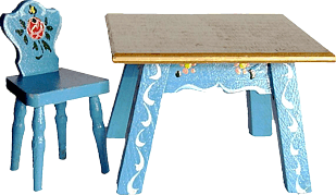 60er Jahre Tisch und Stuhl