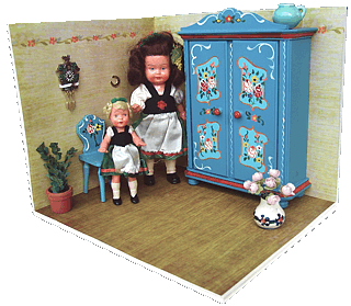 80er Jahre Schrank in der Foto-Ecke