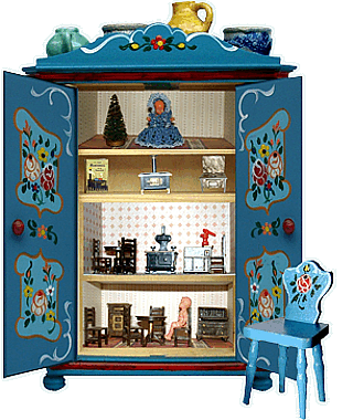 80er Jahre Schrank als Schau-Vitrine