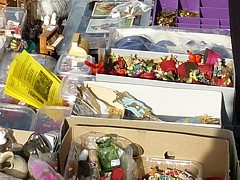 Blumen und Pflanzen auf Börsen oder Flohmärkten