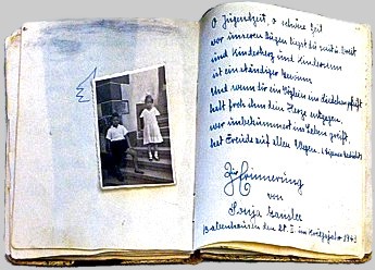 Sonja Ganslers Eintrag ins Poesiealbun einer Freundin